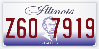 IL license plate Z607919