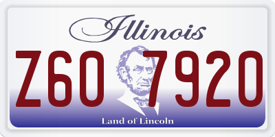 IL license plate Z607920