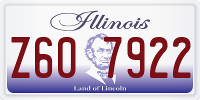 IL license plate Z607922