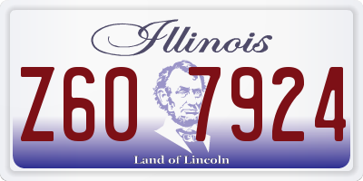 IL license plate Z607924