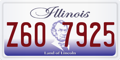IL license plate Z607925