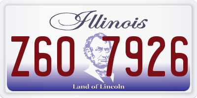 IL license plate Z607926