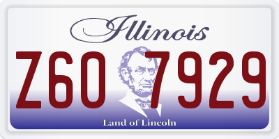 IL license plate Z607929