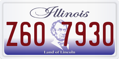IL license plate Z607930