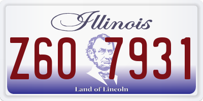 IL license plate Z607931