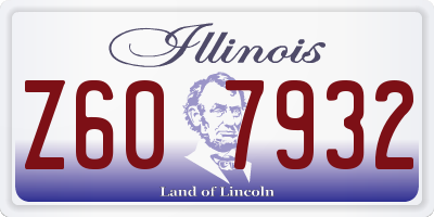 IL license plate Z607932