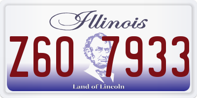 IL license plate Z607933