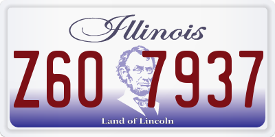 IL license plate Z607937