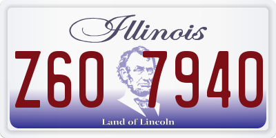 IL license plate Z607940