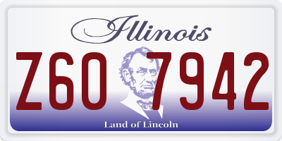 IL license plate Z607942