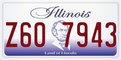 IL license plate Z607943