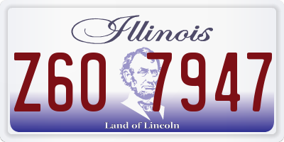 IL license plate Z607947