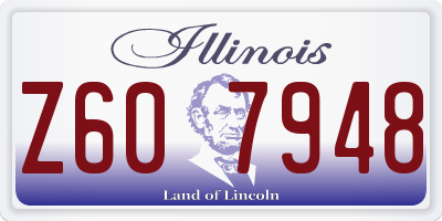 IL license plate Z607948