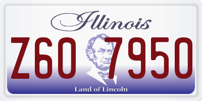 IL license plate Z607950