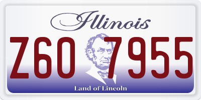 IL license plate Z607955