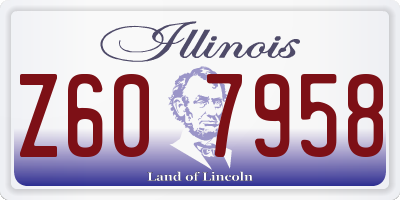 IL license plate Z607958