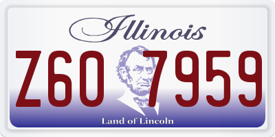 IL license plate Z607959