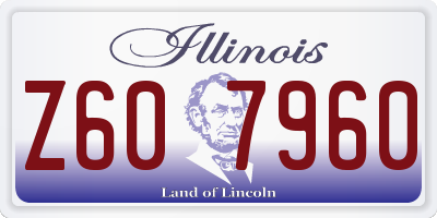 IL license plate Z607960