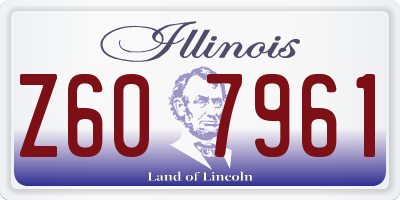 IL license plate Z607961