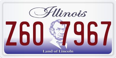 IL license plate Z607967