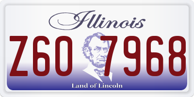IL license plate Z607968