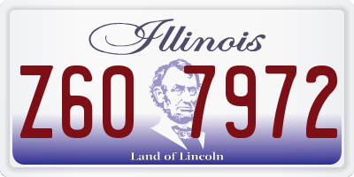 IL license plate Z607972