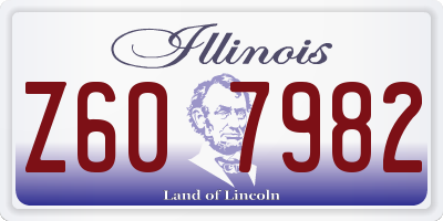 IL license plate Z607982