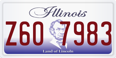 IL license plate Z607983