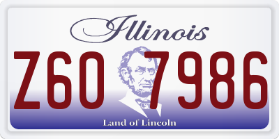 IL license plate Z607986