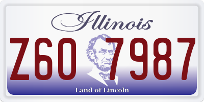 IL license plate Z607987