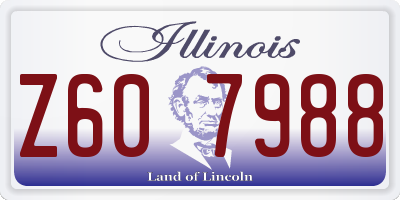 IL license plate Z607988