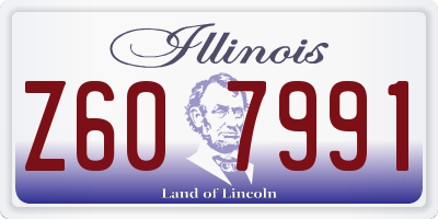 IL license plate Z607991