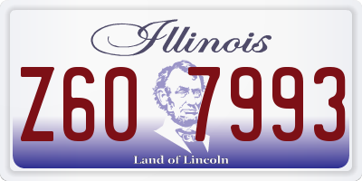 IL license plate Z607993