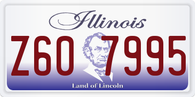IL license plate Z607995
