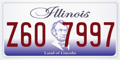IL license plate Z607997