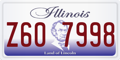 IL license plate Z607998