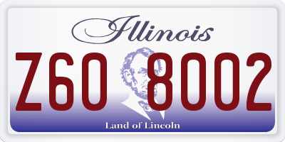 IL license plate Z608002