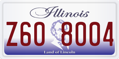 IL license plate Z608004