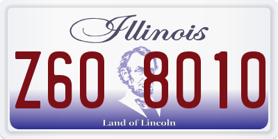 IL license plate Z608010