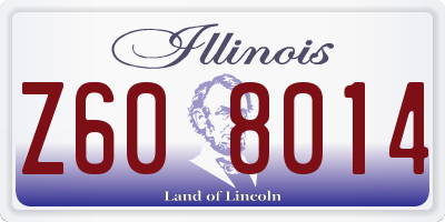 IL license plate Z608014