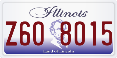 IL license plate Z608015