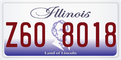 IL license plate Z608018