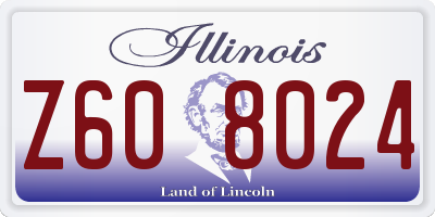 IL license plate Z608024