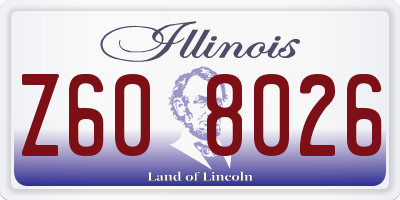 IL license plate Z608026