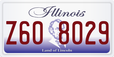 IL license plate Z608029