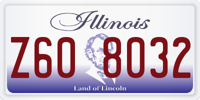 IL license plate Z608032