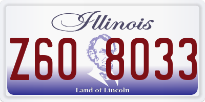 IL license plate Z608033