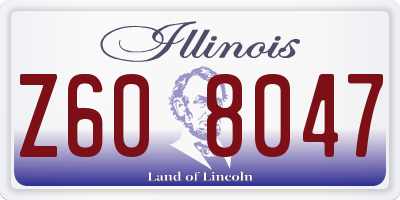 IL license plate Z608047