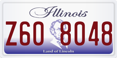 IL license plate Z608048