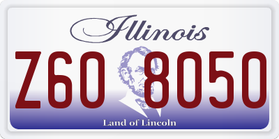 IL license plate Z608050